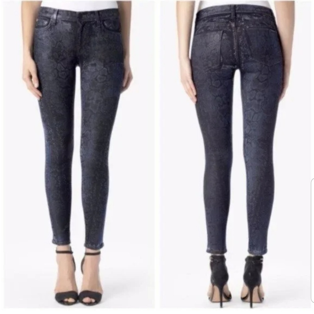Hudson Snake-print Skinny Jeans